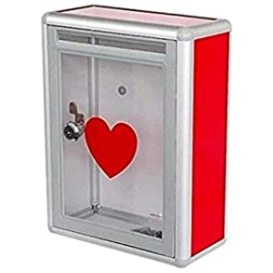 SFFZY Boîte de rangement pour lettres Élégante boîte aux lettres murale en aluminium Boîte aux lettres en acier avec serrure en forme de cœur Boîte postale étanche