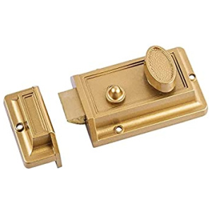 Verrous Cylindre de Zinc Lock Verrouillage DE VERREUR DE Porte Nuit pour LA Porte DE Porte Nuit, Finition DE Gold Verrous De Portes (Color : Yellow)