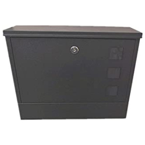 Boîte aux lettres murale Boîte de fichier fixe montée sur mur pour la boîte aux lettres Bureau enregistré Storage avec clé à clé Facile à installer ( Couleur : Black , Size : 30×9.5x36cm )