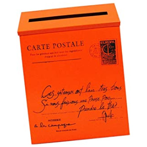 Sharplace Boîte Aux Lettres Galvanisée Vintage Boîte Aux Lettres Boîte – Orange