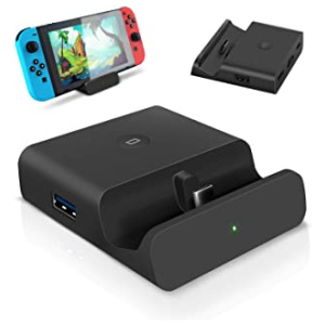 OMKUY Commutateur de charge portable 4 K HDMI – Adaptateur TV – Station d’accueil Nintendo Switch – Station d’accueil de remplacement pour station d’accueil officielle Nintendo Switch