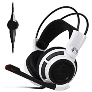 YYZLG Casque de jeu avec fonction de vibration 5.2 écouteurs éclairés avec microphone, contrôle du volume, LED