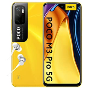 POCO M3 Pro 5G Smartphone 6+128 Go, écran 6,5″ FHD+ 90 Hz, MediaTek Dimensity 700 avec Double caméra 5G, 48 MP AI Triple 5000 mAh, Jaune POCO