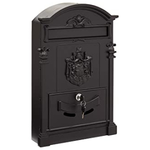 Arregui Residencia Maxi D-2152/N Boîte aux lettres individuelle en aluminium de style classique, taille L (magazines et enveloppes C4), Noir, Tamaño L (revistas y sobres 47 x 29 x 9.5 cm