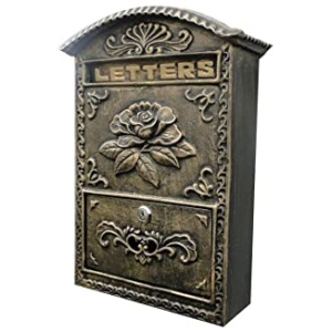 JJDSN Wzglod boîtes aux Lettres boîte aux Lettres en Fonte boîte aux Lettres Murale Vintage boîte aux Lettres avec 2 clés fournies-24,5 8,2 34,5 cm