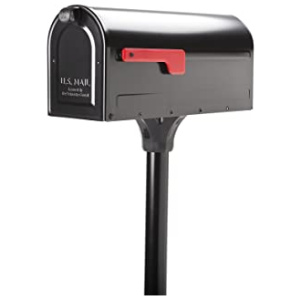 Architectural mailboxes 7680b-10 MB1 Plat Boîte aux lettres et kit systeme Post kit, Medium, Noir