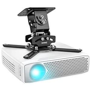 Duronic PB03XB Support vidéoprojecteur Universel inclinable et Rotatif – Charge Max. 13,6 kg – Installation Plafond – Idéal pour Home cinémas, Jeux vidéos, présentations, conférences