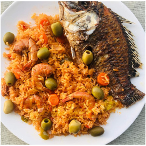 Plat de riz au poisson