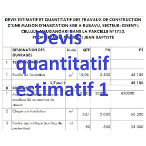 Prestation d’étude de faisabilité devis estimatif de toiture / m2