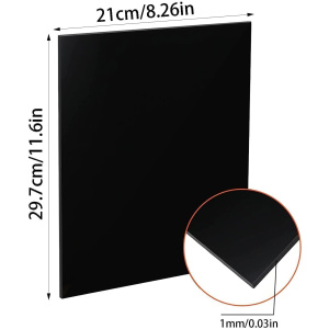 Lot de 2 Panneaux en Plexiglas Noir A3