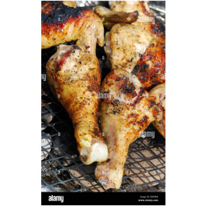 Poulet a l’ail grillé au charbon de bois