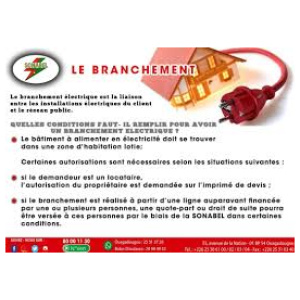 Demander un devis de branchement au réseau de la SONABEL