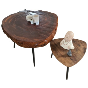 Table Basse de Canapé en Bois art decoratif Africain