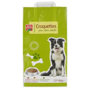 Belle France Croquettes chiens adulte aux bœuf, poulet et légumes vert 4KG