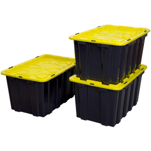 Box noir de rangement de 50 litres sur roulettes